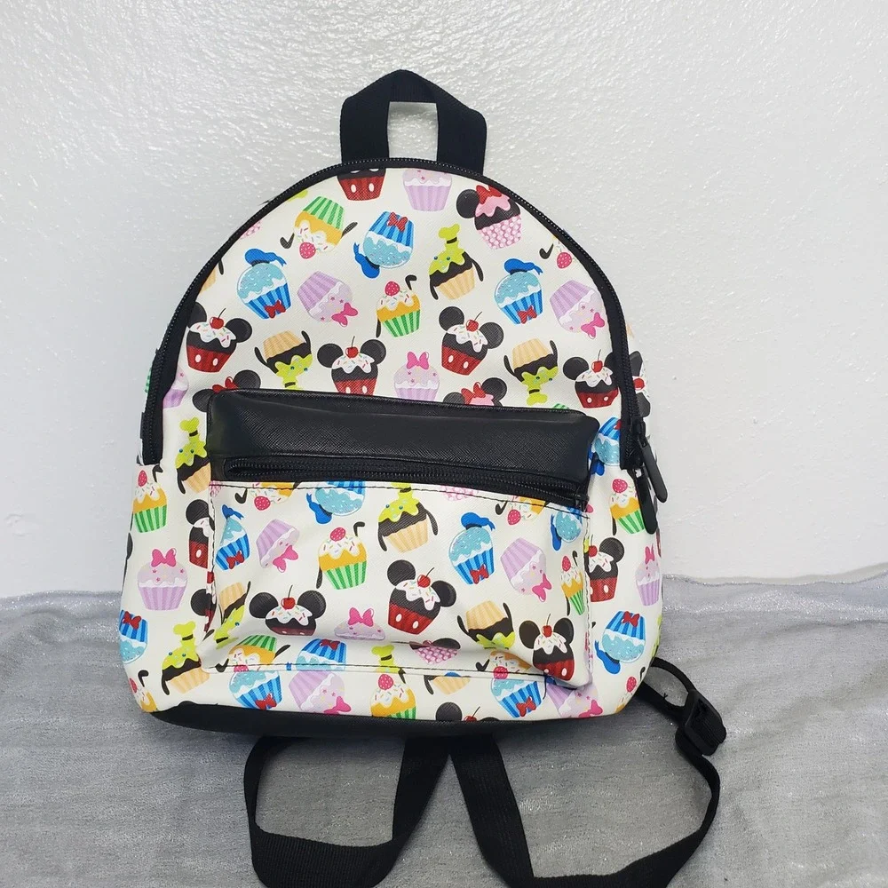 Disney Mickey Mouse Cupcake Mini Backpack Purse‎ Kids Adult Kawaii